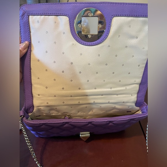 Kate Spade Purple Quilted Pale Gold Coast Meadow Shoulder Bag NWT full inclusion - Picture 7 of 15